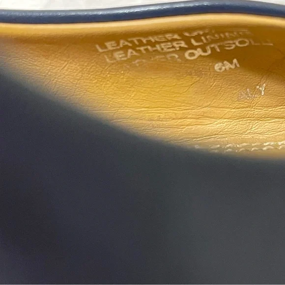 Tory Burch Penelope 85MM Cap Toe Pump Heels Size US 6 Ink Navy Perfect Black - Picture 13 of 15